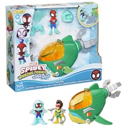 SPIDEY SI PRIETENII LUI UIMITORI MARVEL WATER WEBS SET SUBMARINUL DOC OCK CU FIGURINE SI ACCESORII - Img 8
