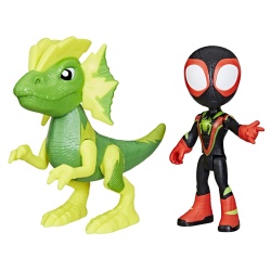 SPIDEY SI PRIETENII MARVEL DINO WEBS MILES SPIN MORALES SI MARVEL&#39;S ELECTROSAURUS - Img 2