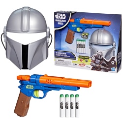 STAR WARS MANDALORIANUL SI GROGU SET BLASTER SI MASCA MANDALORIANUL CU LUMINI SI SUNETE - Img 7