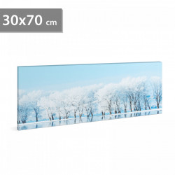 Tablou decorativ cu LED - peisaj de iarnă - 2 x AA, 70 x 30 cm - Img 1