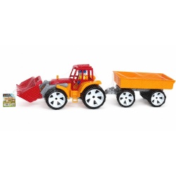 TRACTOR BAMS 4 CU REMORCA ROSU PORTOCALIU