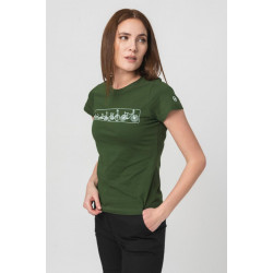 TRICOU LOGOMULTICOLOR FEMEI BOTTLE GRE - Img 2
