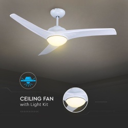 VENTILATOR TIP CANDELABRU ILUMINAT 3IN1 35W - ALB - Img 6