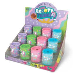 Ascutitoare de creion cu 2 gauri si container cu detalii tridimensionale Cute, 4 modele (12 buc/display) - Img 1