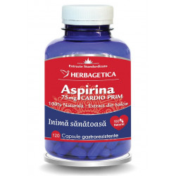 Aspirina naturala cardio prim 75mg 120cps