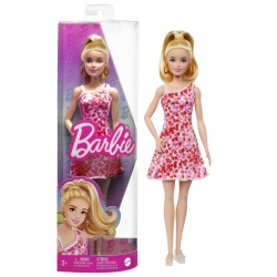 BARBIE PAPUSA BARBIE FASHIONISTA BLONDA CU PARUL PRINS IN COADA SI ROCHIE CU FLORICELE - Img 7