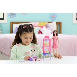 BARBIE SET DE JOACA PAPUSA BARBIE BRUNETA CU ROCHIE ROZ FACE CARIERA PROFESOARA - Img 4