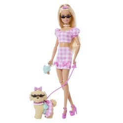 BARBIE TWINNING LOOKS SET PAPUSA BARBIE BLONDA SI CATEL CU ACCESORII - Img 3