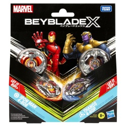 BEYBLADE X MARVEL SET DUO IRON MAN 4-80B SI THANOS 4-60P - Img 1