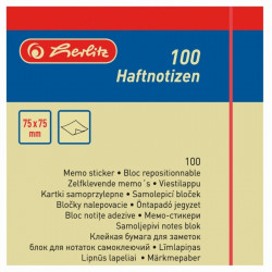 Bloc notite adezive 75x75mm 100file galben