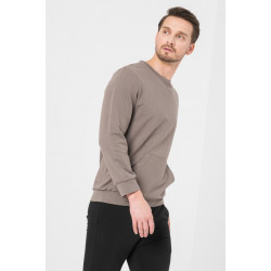 Bluza coton casual barbati taupe-xl - Img 2