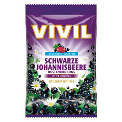Bomboane Vivil Coacaze Negre cu vitamina C fara zahar 60g