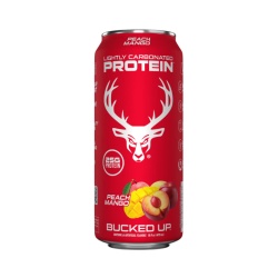Bucked Up Lightly Carbonated Protein Rtd, Bautura Proteica Usor Carbogazoasa Cu Aroma Piersica Si Mango, 473 Ml