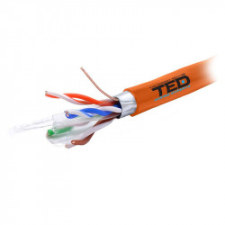 Cablu ftp cat 6 cupru 0.56mm lszh 305m ted el - Img 1