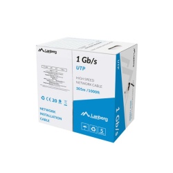Cablu LAN 1 Gb/s 305 m solid CCA negru