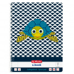 Caiet a4 80f spirala patratele cute animals motiv turtle