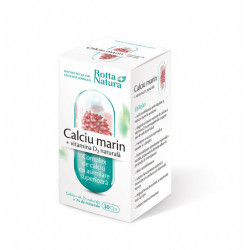 Calciu marin + vitamina d2 naturala 30cps rotta natura