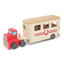 Camion Transportor de Cai cu Remorca Melissa and Doug - Img 1