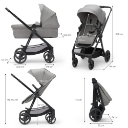 CARUCIOR KINDERKRAFT NEWLY, 3 IN 1, LIGHT GREY - Img 7