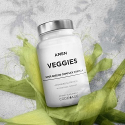 Codeage Amen Super Greens Complex Formula, Formula Premium De Legume Si Ciuperci Pentru Energie Si Vitalitate, 90 Cps - Img 4