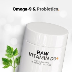Codeage Raw Vitamin D3, Vitamina D3 (5000 Iu) Naturala Din Saccharomyces Cerevisiae, 60 Cps - Img 6