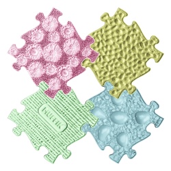 Covoras ortopedic senzorial puzzle Set Pastel Start - Img 2