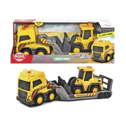 DICKIE VOLVO SET TRAILER SI EXCAVATOR CU SUNETE SI LUMINI