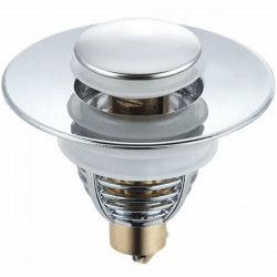 Dop scurgere chiuveta, universal, deschidere cu click, material oțel, diametru exterior 62 mm, culoare Argintiu - Img 5