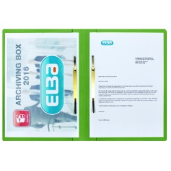 DOSAR SINA ELBA SMART A4, MECANISM DUBLU DE ARHIVARE, SINA DREAPTA/STANGA, CARTON 320G/MP, BLUE ANGEL, CAPACITATE 200 FILE, CULOARE VERDE