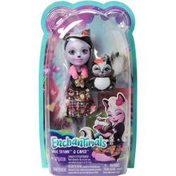 Enchantimals papusi cu animalute sage skunk & caper - Img 1