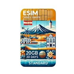 eSIM Canary Islands, 20GB, 30 Days, Standard