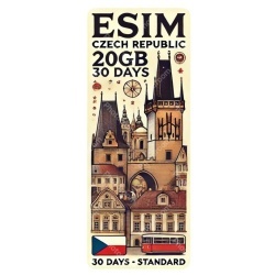 eSIM Czech Republic 20GB 30Days Standard
