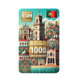 eSIM Portugal, 100GB, 30 Days, Standard