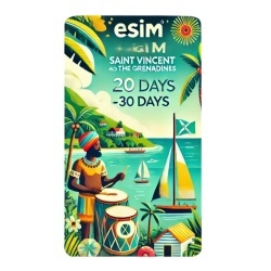 eSIM Saint Vincent and Grenadines, 20GB, 30 Days, Standard