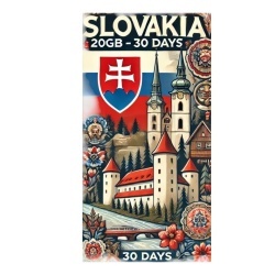 eSIM Slovakia, 20GB, 30 Days, Standard