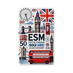 eSIM United Kingdom 50GB 30Days Economy