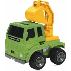 EXCAVATOR FRICTIUNE 1/43,10CM,VERDE