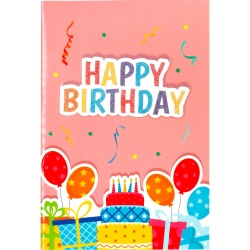 Felicitare POP-UP zi de nastere, cu modele asortate cu detalii aurii pe exteriorul felicitarii - 11.5 x 17 cm (48 buc/display) - Img 2