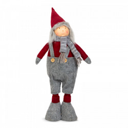 Figura de spiriduș textil de Crăciun - picioare telescopice - 40 - 60 cm - Img 1