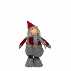 Figura de spiriduș textil de Crăciun - picioare telescopice - 40 - 60 cm - Img 2