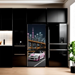 Folie imprimata color pentru decor Frigider, dimensiune 200 x 90cm, model: AVX-FR06 - Img 1