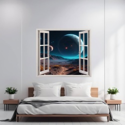 Folie imprimata color pentru decor perete locuinta, dimensiune 125 x 110cm, model: VIEW TO HAVEN 32 - Img 1