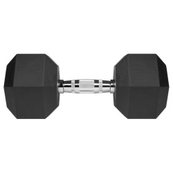 GANTERE DUMBBELL HEX FONTA CAUCIUCATA 20KG REBEL ACTIVE - Img 3