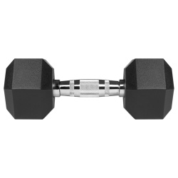 GANTERE DUMBBELL HEX FONTA CAUCIUCATA 2X8KG REBEL ACTIV - Img 5