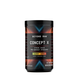 Gnc Beyond Raw Concept X Pre-workout, Formula Pre-workout Cu Aroma Gummy Worm, 588.6 G
