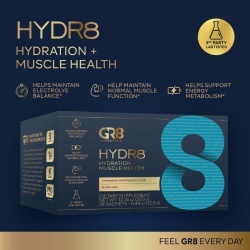 Gr8 Lifestyle Hydr8 Hydration And Muscle Health With Strawberry Watermelon Flavor, Hidratare Avansata Si Suport Muscular, Cu Aroma De Capsuni Si Pepene, 350 G - Img 3