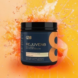 Gr8 Lifestyle Rejuven8 Collagen And Cellular Health With Passion Peach Flavor, Formula Pentru Sanatatea Pielii, Articulatiilor Si Regenerare Celulara, Cu Aroma De Passion Peach, 484.4 G - Img 4
