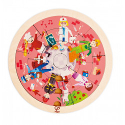 Hape puzzle rotund cu 2 fete - Img 2