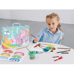 HAPPI HOBBI ART CASE SET DE DESEN DELUXE CU 100 DE ACCESORII UNICORN - Img 3