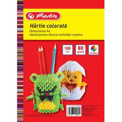 Hartie color a4 80gr top 100 diverse culori